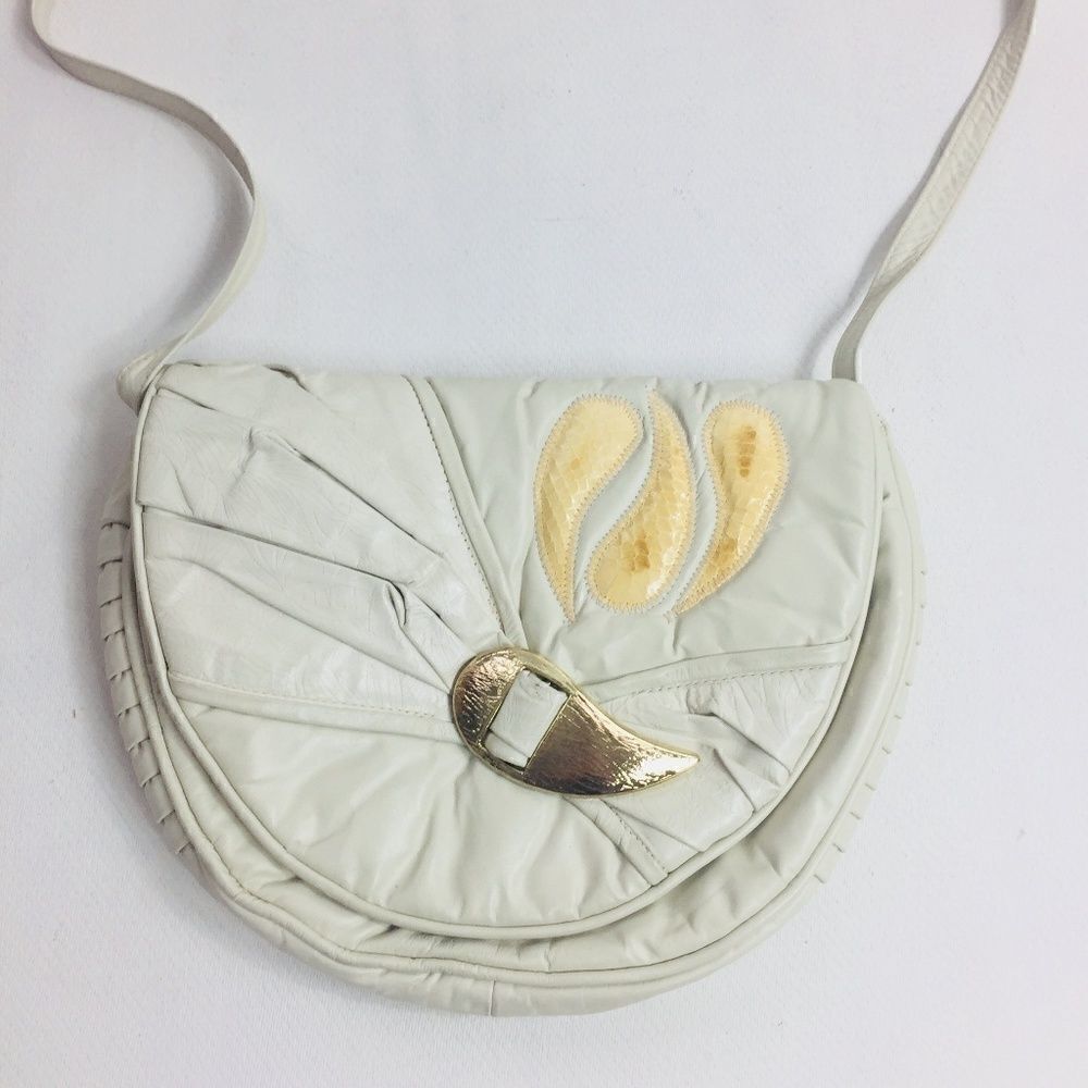 MIRIAM Vintage Bag Purse Shoulder Pleated Leather